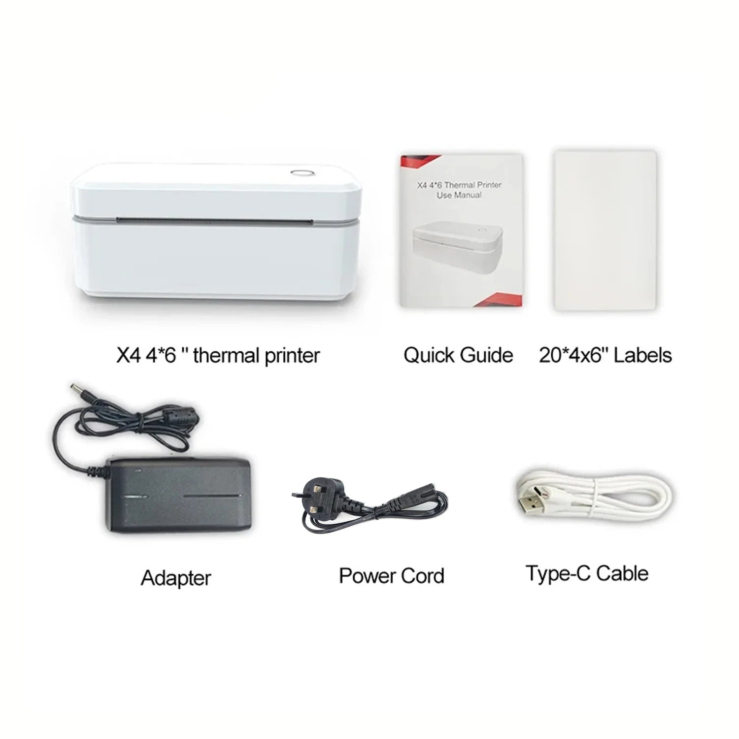 Marklife X4 Portable Bluetooth Thermal Label Printer – Auto-Detect 4x6 Shipping Printer for Small Business