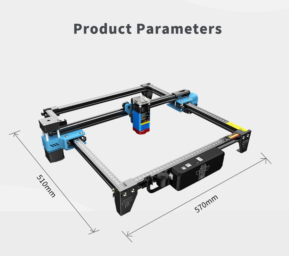 TwoTrees TTS-55 Pro 80W Laser Engraver – WiFi, Offline Control & 445nm Blue Light CNC