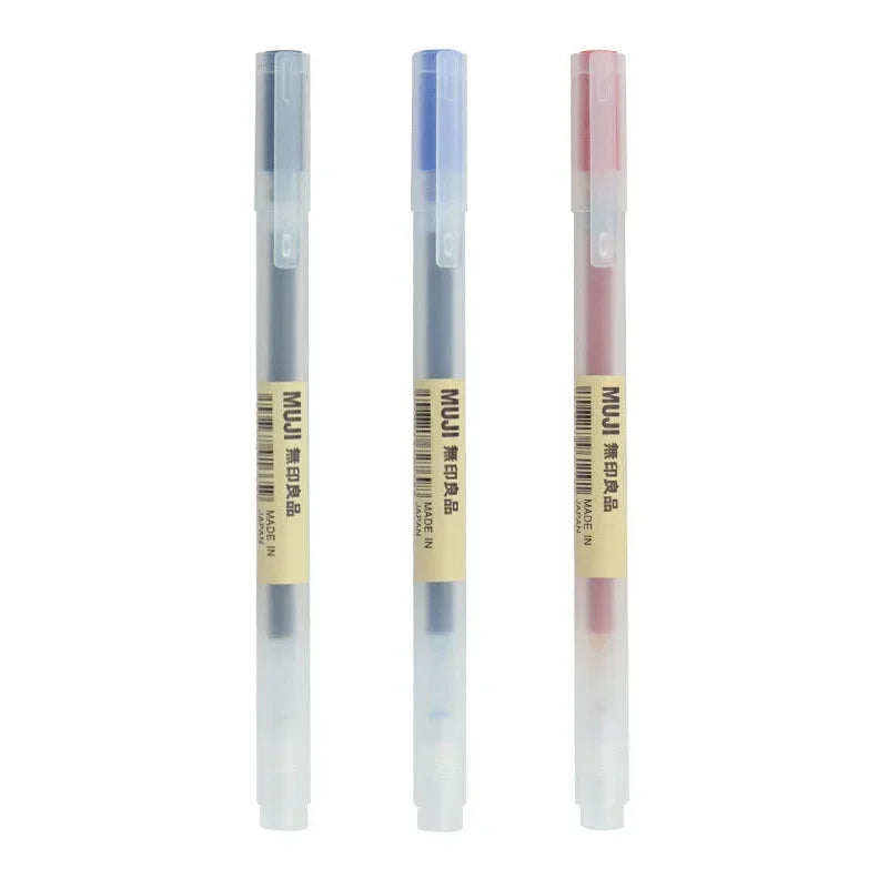 MUJI-Style Gel Pen Set – 3-Pack, 0.38mm / 0.5mm Fine Tip Japanese Stationery