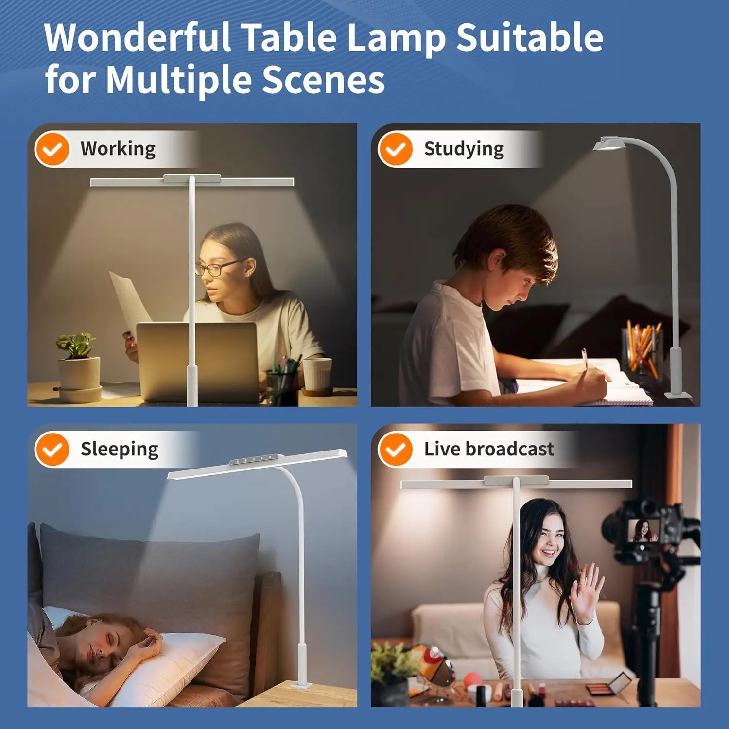 ClampLight Pro LED Desk Lamp – 3-Color Stepless Dimming, Memory Function & Clamp Mount