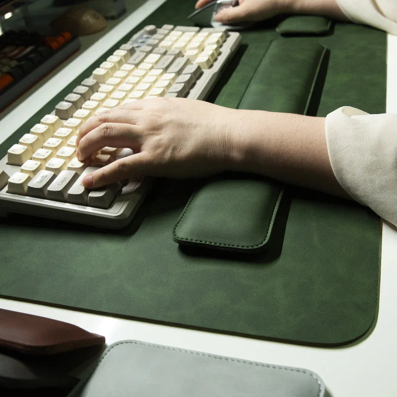 DeskMat Waterproof PU Mouse Pad – Large Non-Slip Desk Mat & Keyboard Mat 3-Piece Set