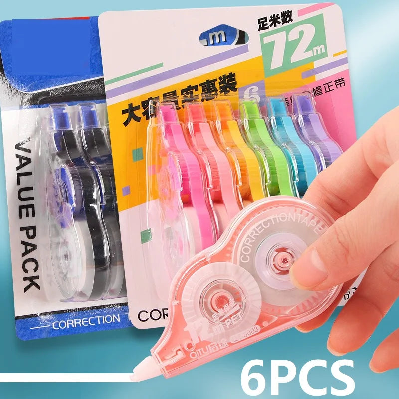 SweetFix Kawaii Correction Tape – 6PCS Cute School Essentials