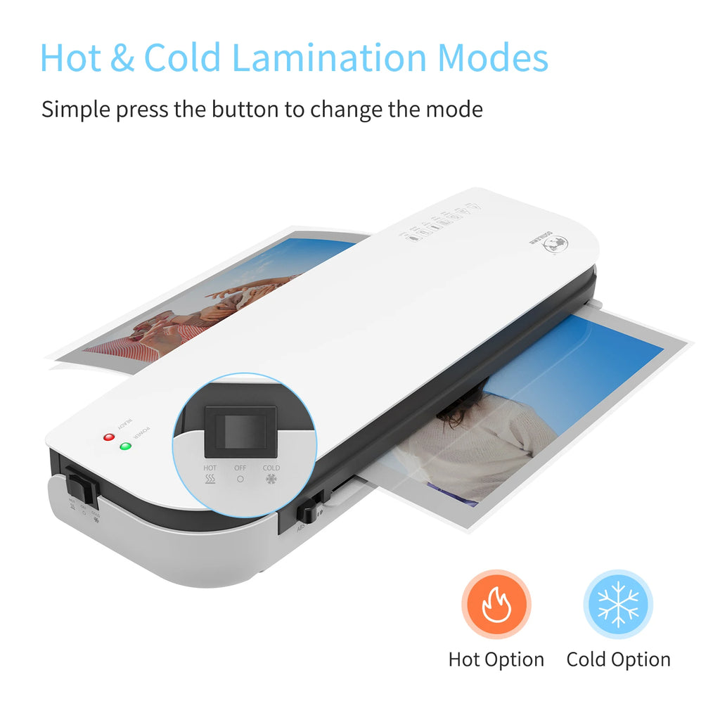 OSMILE SL289 A4 Desktop Laminator Machine – Hot & Cold 2-Roller System for Fast Professional Lamination