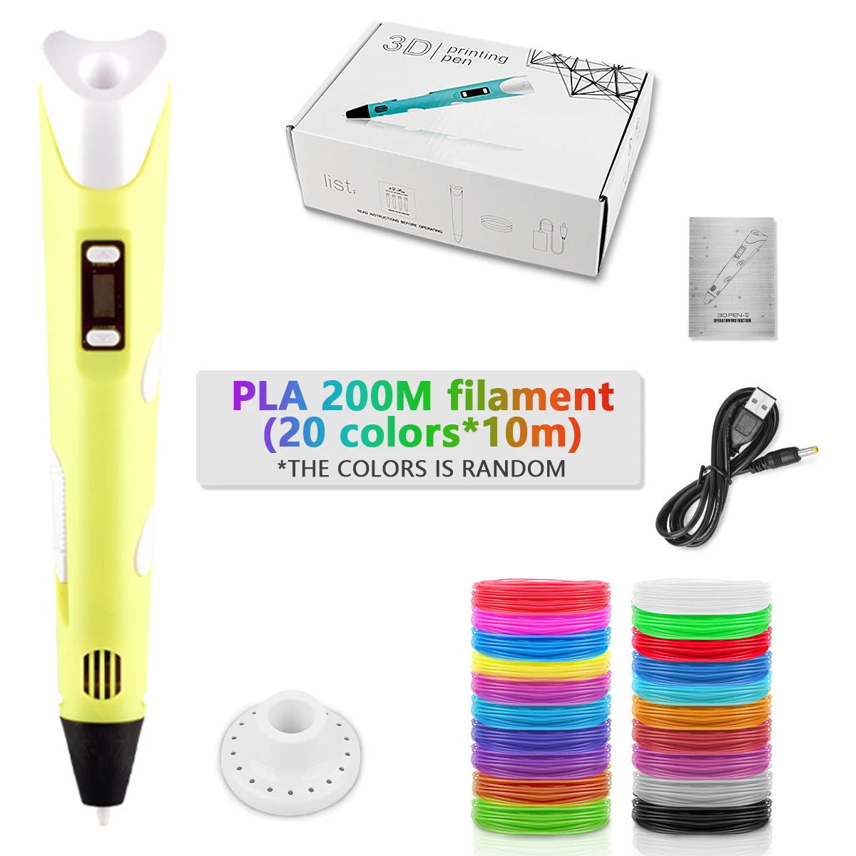 DrawPen 3D Pen for Kids – DIY Drawing Set with PLA Filament, Birthday & Christmas Gift