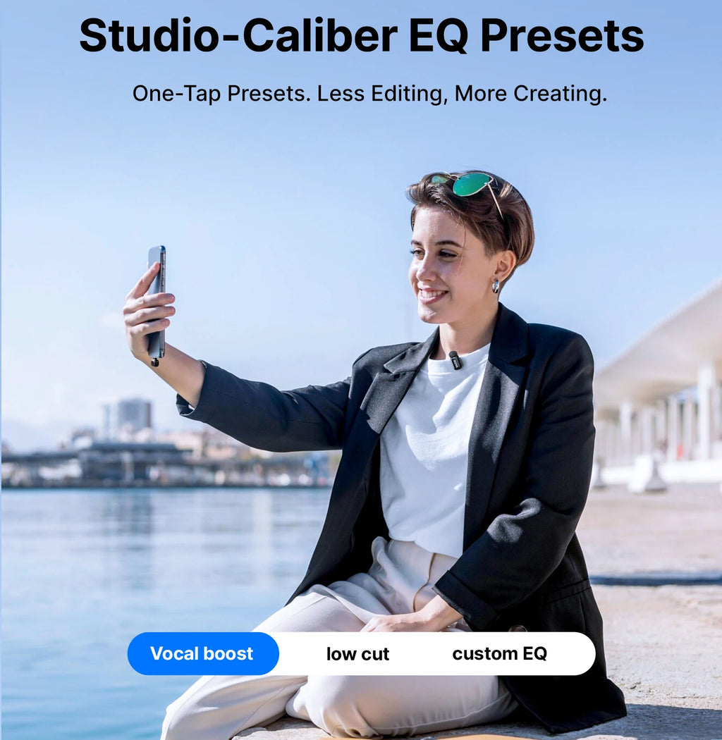 BOYA Mini 2 Wireless Lavalier Microphone – AI Noise Reduction for iPhone & Android