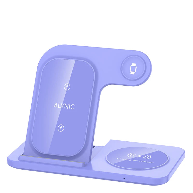 FoldCharge Foldable Fast Wireless Charging Station – iPhone 16/15/14, Apple Watch & AirPods