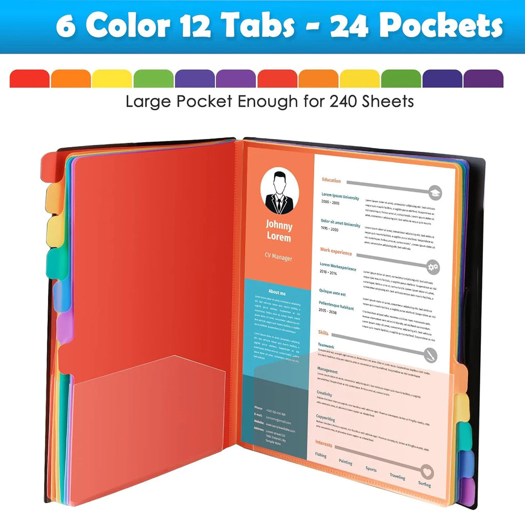 ColorMonth A4 File Folders with Monthly Dividers – Colour-Coded Calendar System
