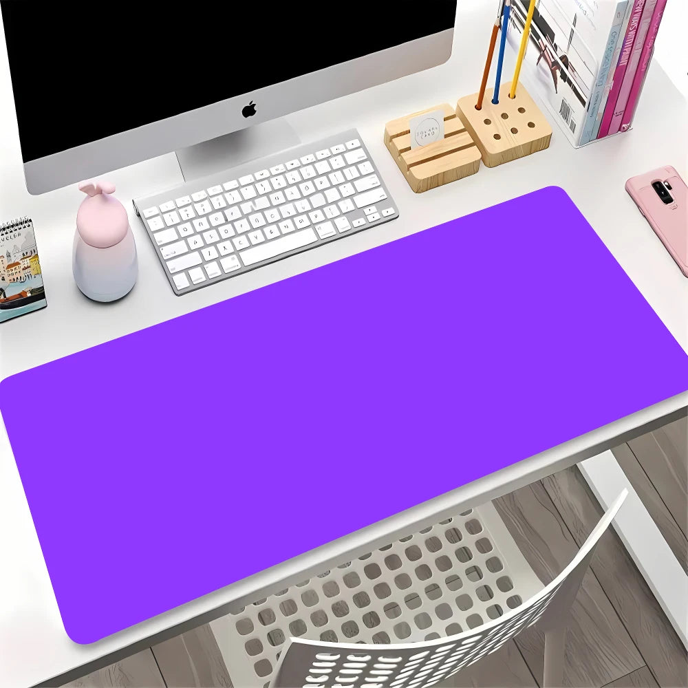 Black and White Mouse Pad Gaming Keyboard Solid Color Laptop Desk Carpet Pc Keyboard Mousepad Speed Deskmat Stitch Things Mats
