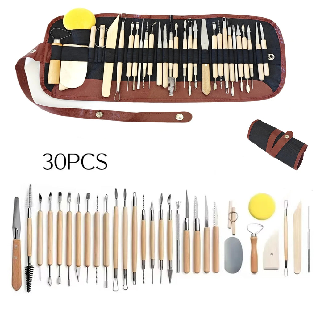ClayKit Pottery & Clay Sculpting Tools Set – 5 to 61 Pieces with Carry Case