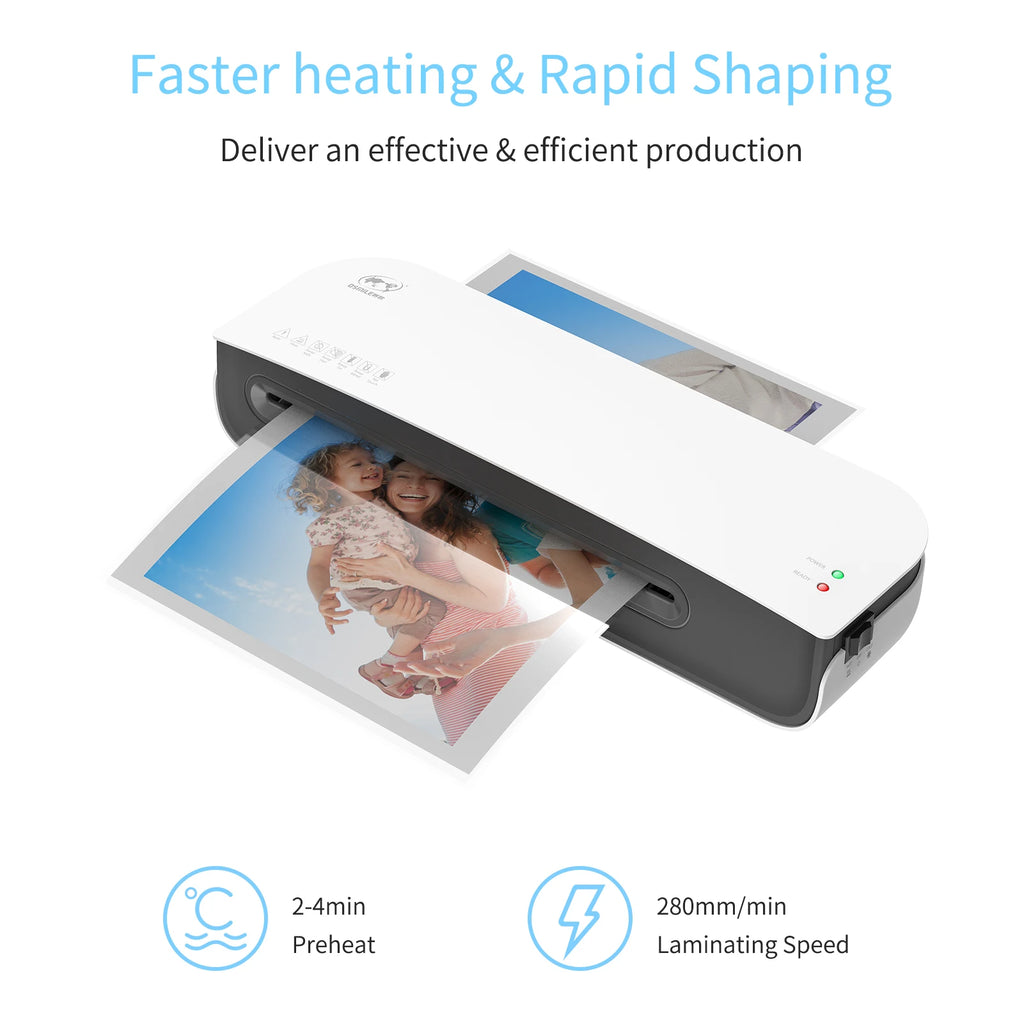 OSMILE SL289 A4 Desktop Laminator Machine – Hot & Cold 2-Roller System for Fast Professional Lamination