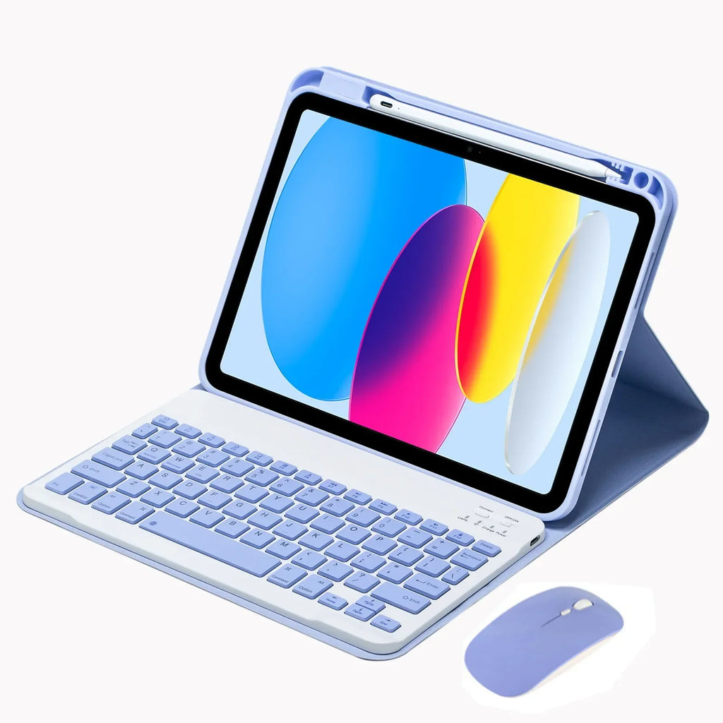 Bluetooth Keyboard Case for iPad – Detachable Leather Cover with Pencil Holder (Multiple Models)
