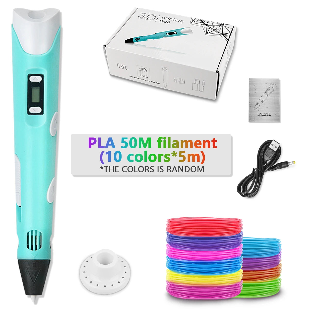 DrawPen 3D Pen for Kids – DIY Drawing Set with PLA Filament, Birthday & Christmas Gift