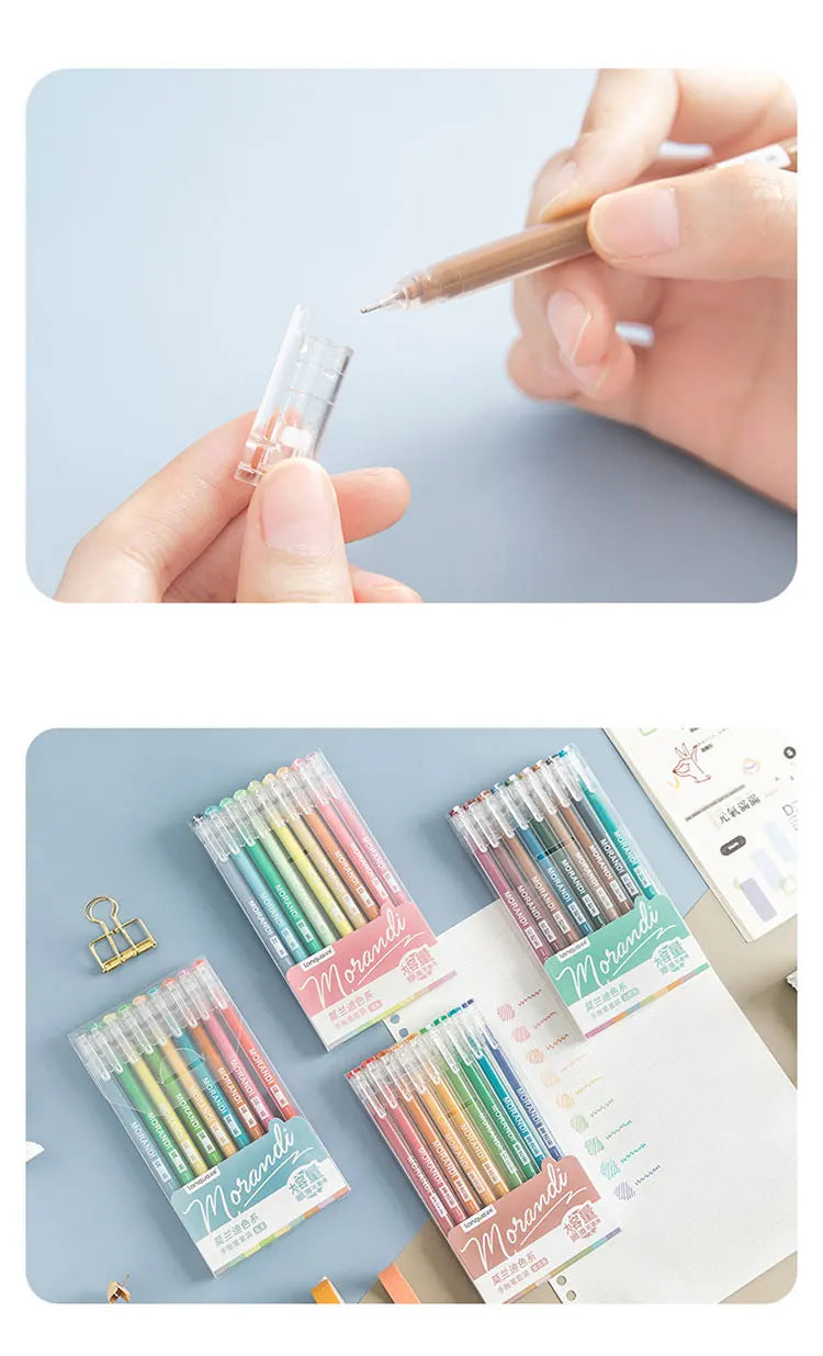 Languo 27-207 Colour Gel Pen & Marker Drawing Set – Student DIY Art Pens