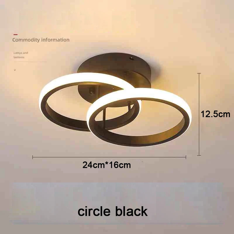 DuoRing LED Ceiling Light – Modern 2-Ring Design for Hallway, Balcony & Office