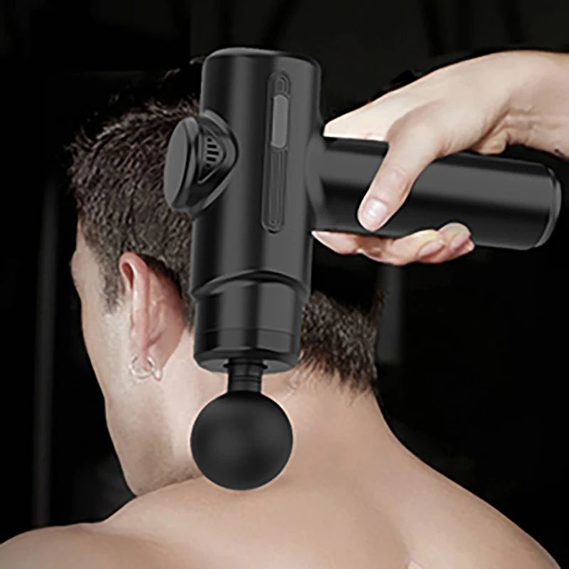 PowerGun Electric Massage Gun – Deep Tissue, 8 Heads for Back, Arms & Legs