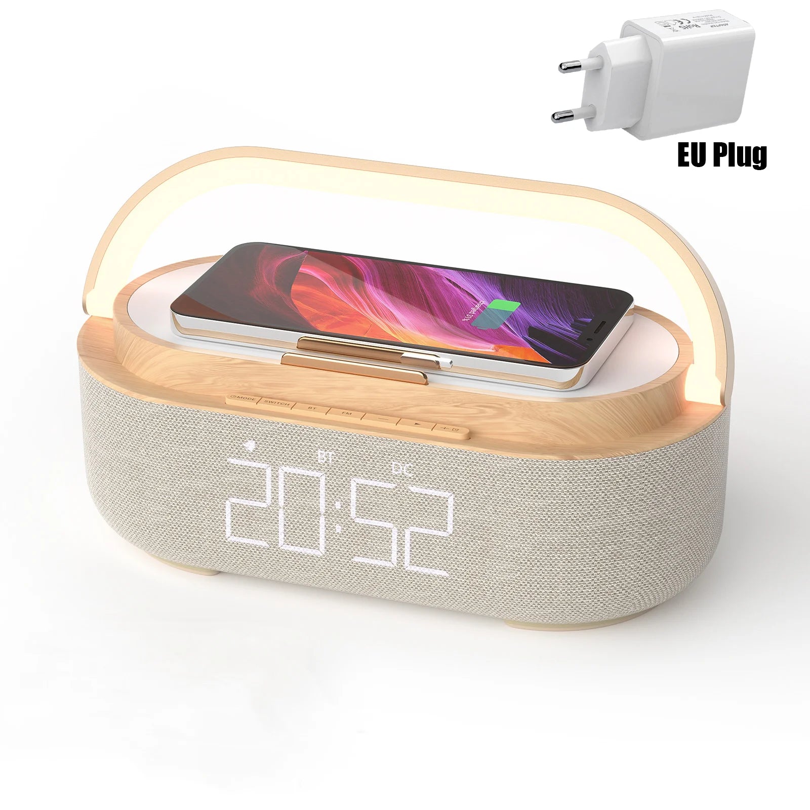 SoundCharge Bluetooth Speaker – Wireless Charger, FM Radio & Dimmable Light