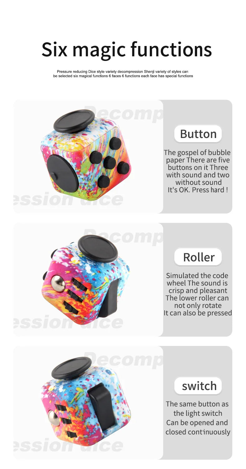 fidget toys Anti Stress Cubes Rainbow Fingertip Infinity Magic Cubo Infinito Square Sensory Toys Decompression