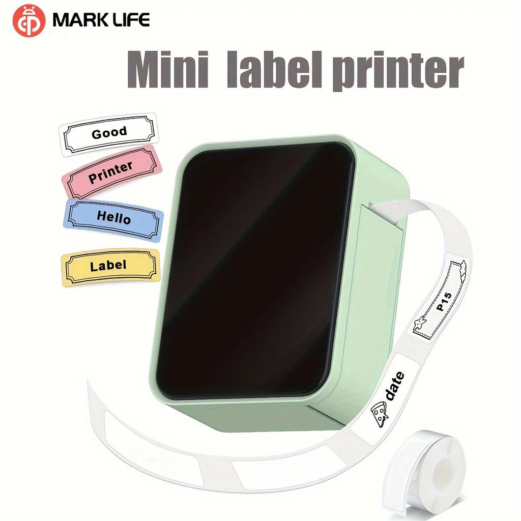 MarkLife P15 Mini Portable Bluetooth Thermal Label Printer – Home & Office Sticker Maker
