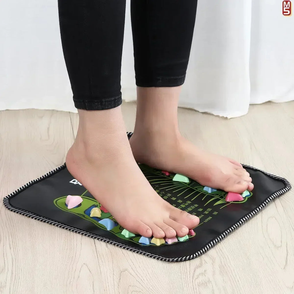 StoneStep Premium Foot Massage Pad – Finger Pressure Plate & Soft Stone Road