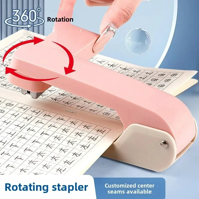 SpinStaple 360° Rotatable Stapler with Built-In Staple Remover