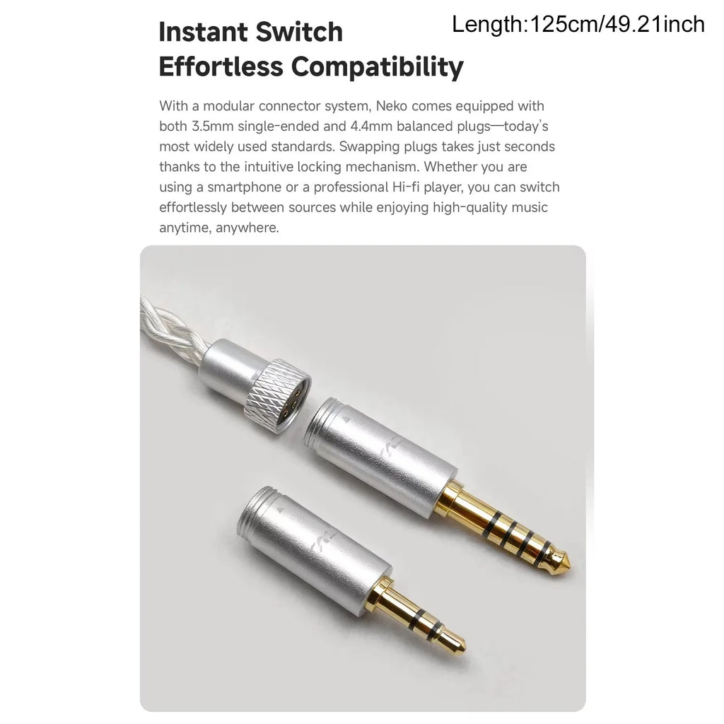 HiFi Pro Wired In-Ear Earphones – 10mm Driver, Detachable 3.5mm / 4.4mm Plug
