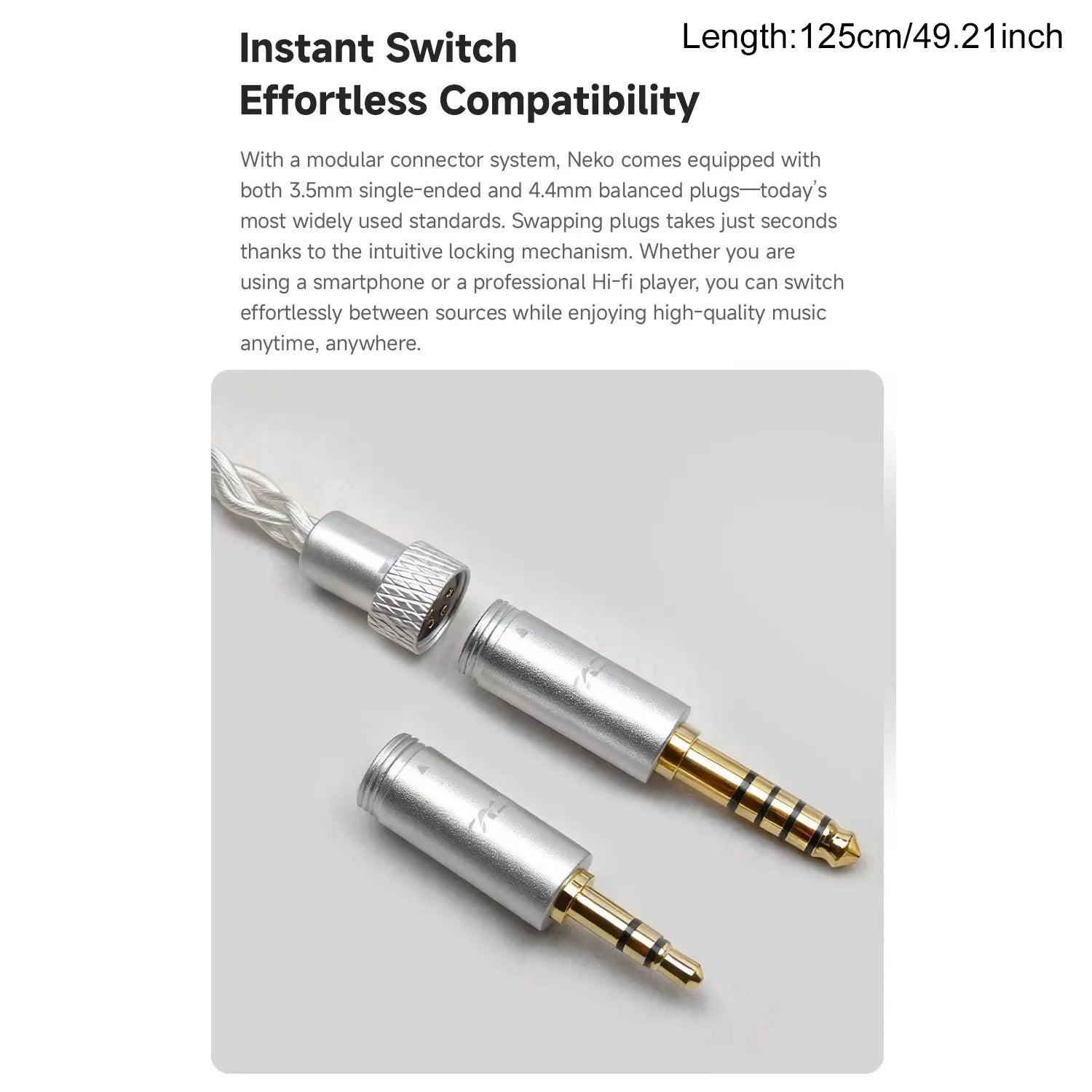 HiFi Pro Wired In-Ear Earphones – 10mm Driver, Detachable 3.5mm / 4.4mm Plug