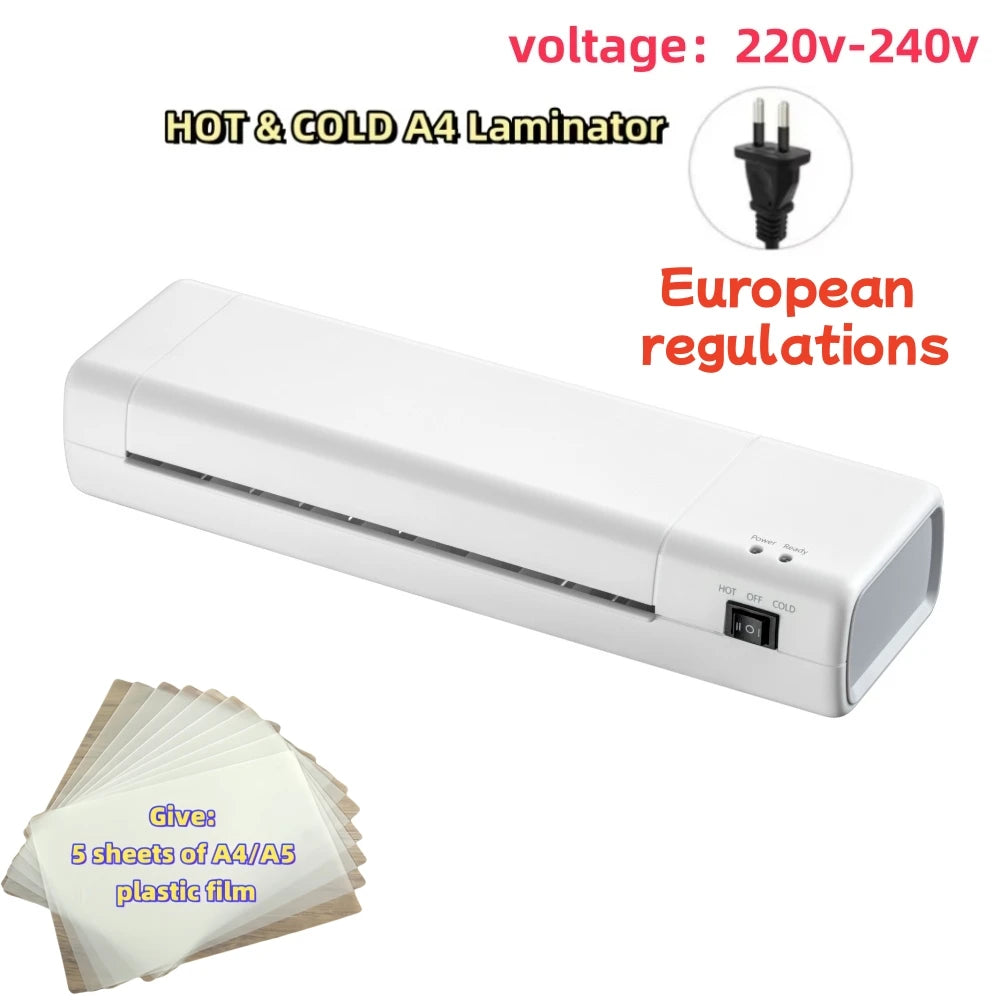 SealPro 9" Hot & Cold Laminator Kit – Fast A4 Laminating Machine with 10 Pouches for Home, School & Office