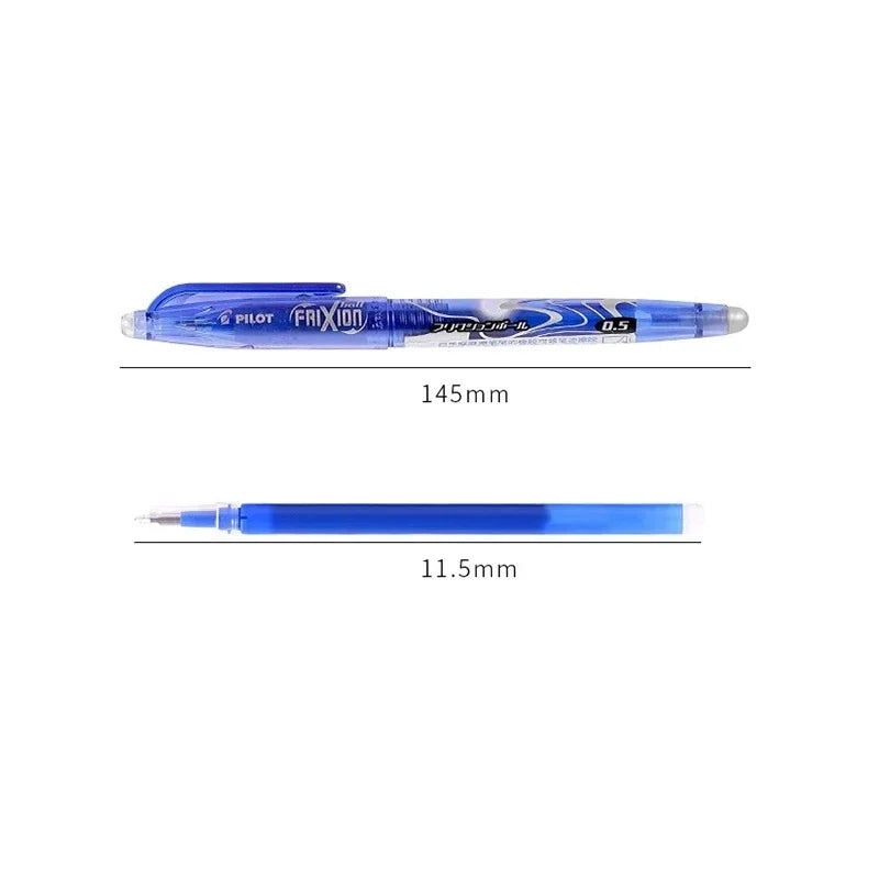 Pilot Frixion Erasable Gel Pen Set – 0.5mm, Blue / Black / Red with Refills