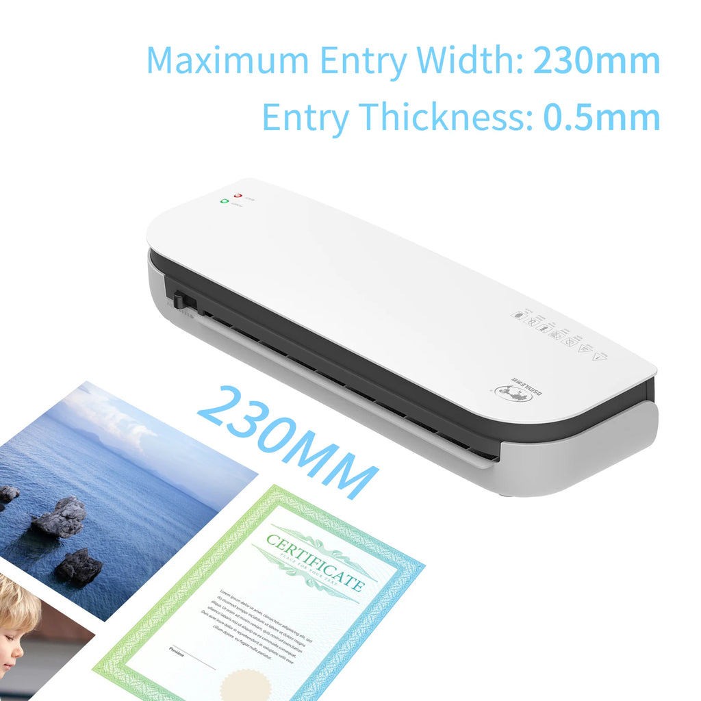 OSMILE SL289 A4 Desktop Laminator Machine – Hot & Cold 2-Roller System for Fast Professional Lamination
