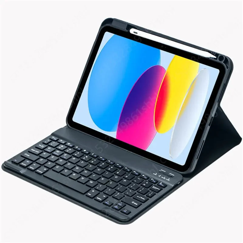 Bluetooth Keyboard Case for iPad – Detachable Leather Cover with Pencil Holder (Multiple Models)