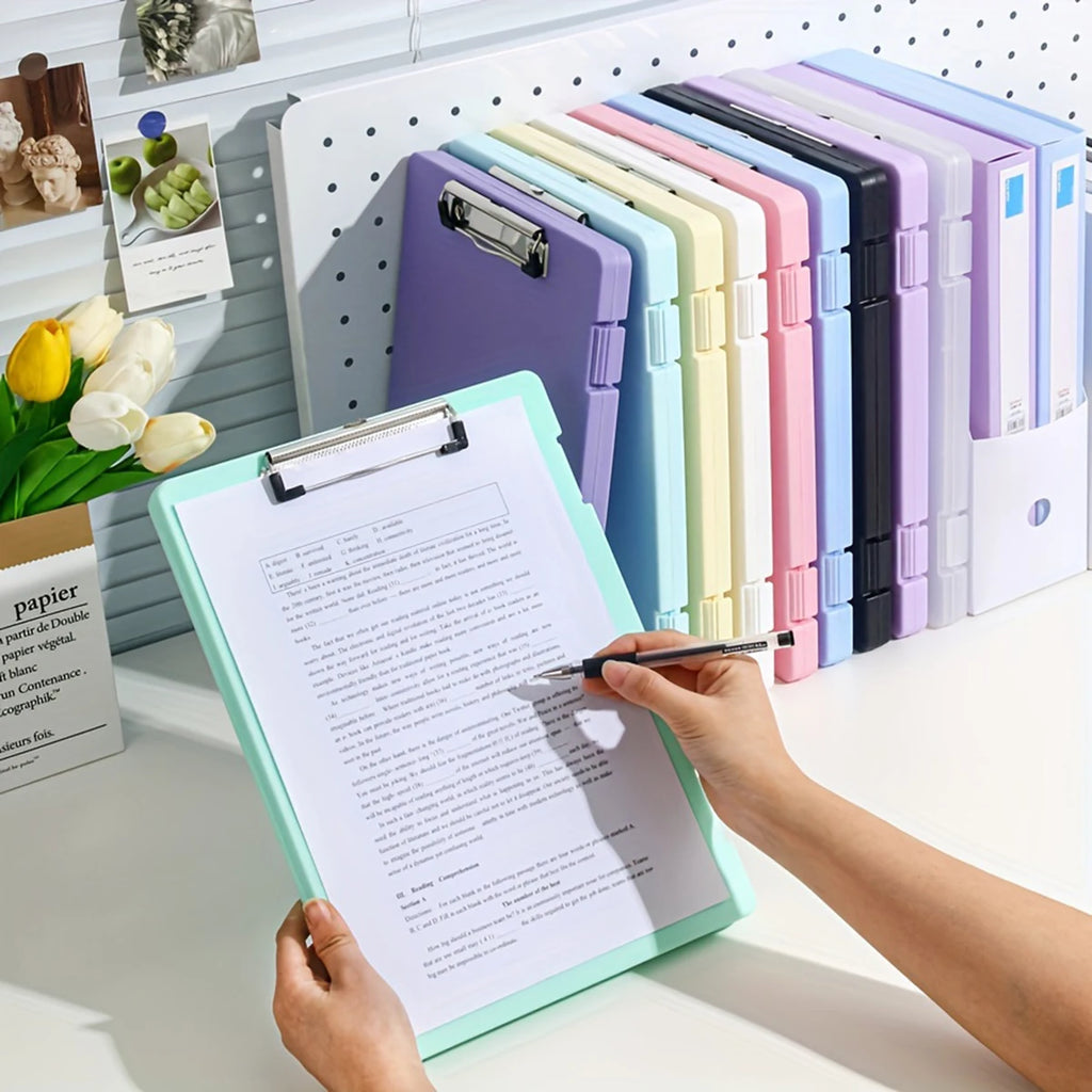 DocBox 2-in-1 A4 Writing Board & Document Storage Box – Portable Office Organiser