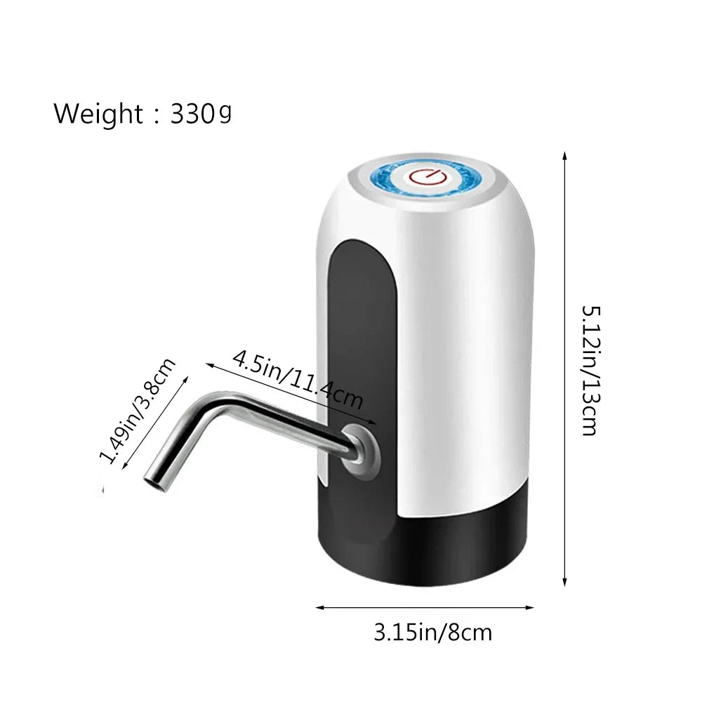 PumpEasy USB Rechargeable Electric Water Dispenser Pump – For 5 Gallon Bottles