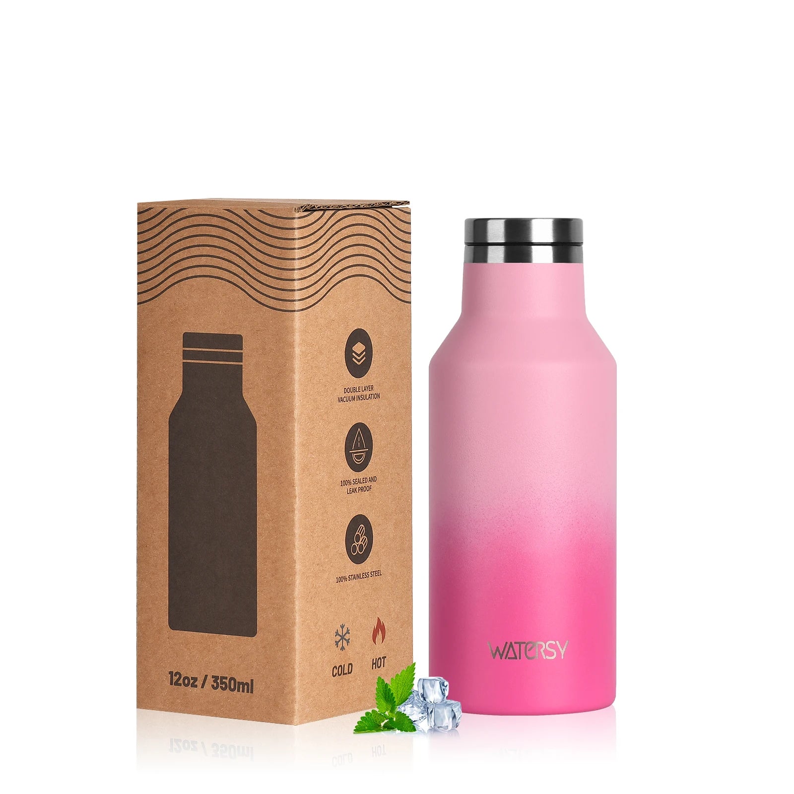WATERSY Stainless Steel Thermal Cup – 350ml / 500ml, Vacuum Flask for Coffee & Sport