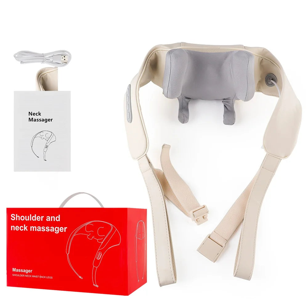 Foreverlily 26W Brushless Neck & Shoulder Kneading Massage Shawl – Wireless