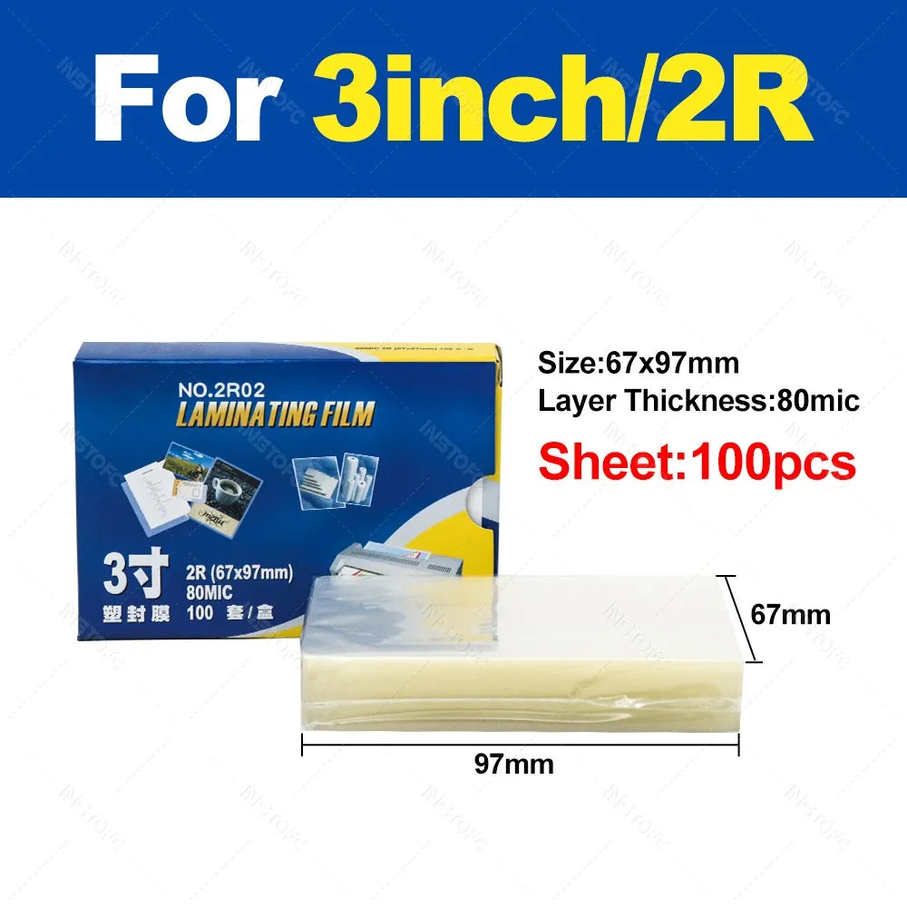100-Pack Clear Thermal Laminating Sheets (A4/A5/A6/2R–4R) – 80 Mic Round-Corner Laminator Pouches | Crystal Clear Waterproof Document Protection Film