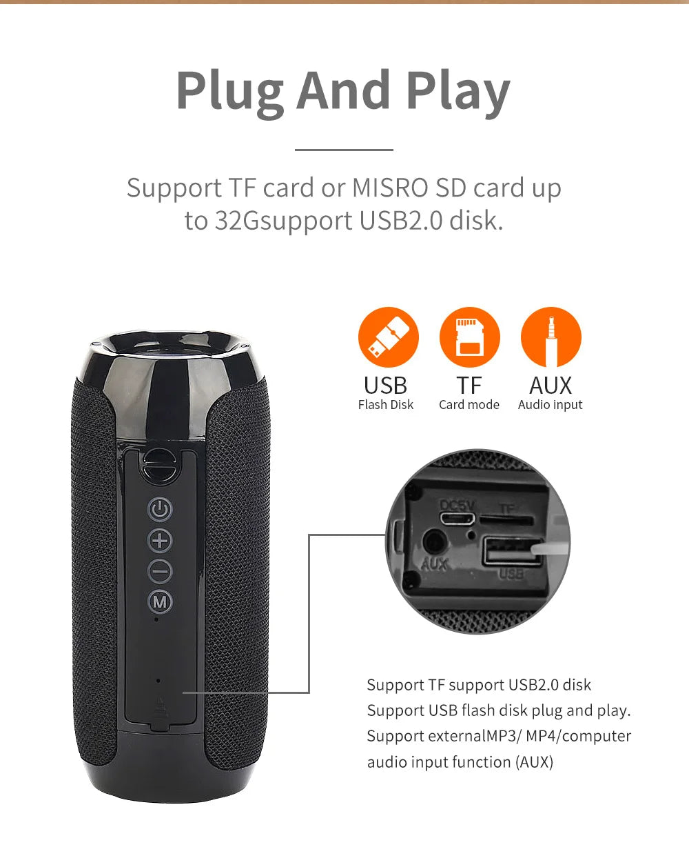 T&G TG117 Waterproof Bass Bluetooth Speaker