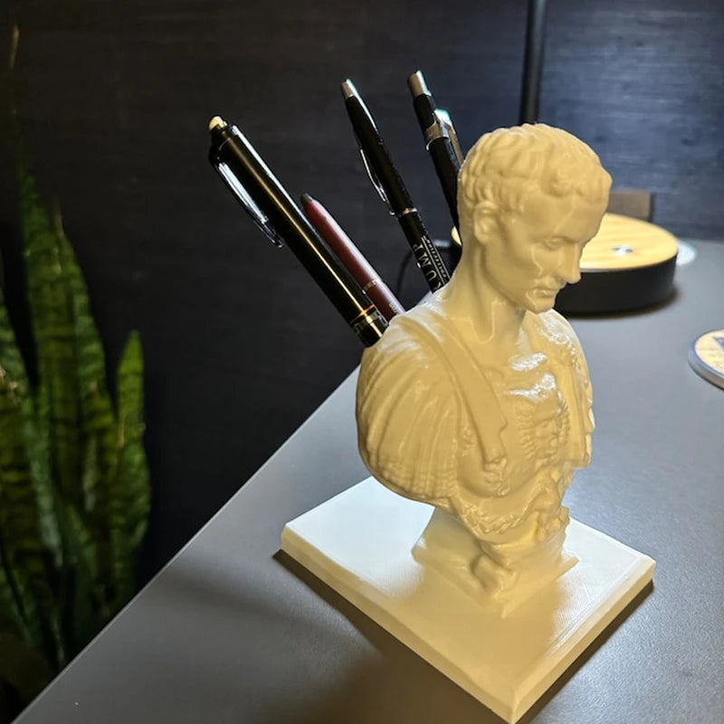 3D printed Julius Caesar statue Office Desk Pen Holder Office Desk Organizer Office Decor pen Rack Gift Stationery teacher gift