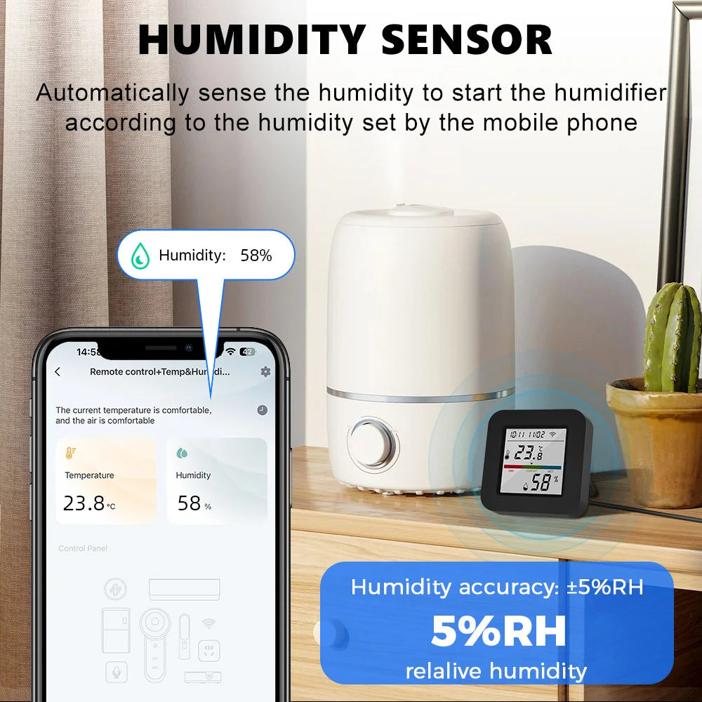 Tuya Smart Universal IR Remote – WiFi, Temperature & Humidity Sensor