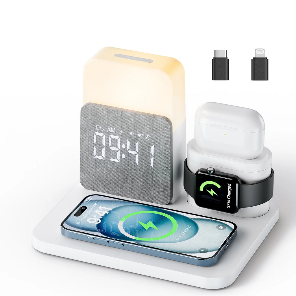 MagClock 7-in-1 MagSafe Alarm Clock – Wireless Charging for iPhone, Watch & AirPods