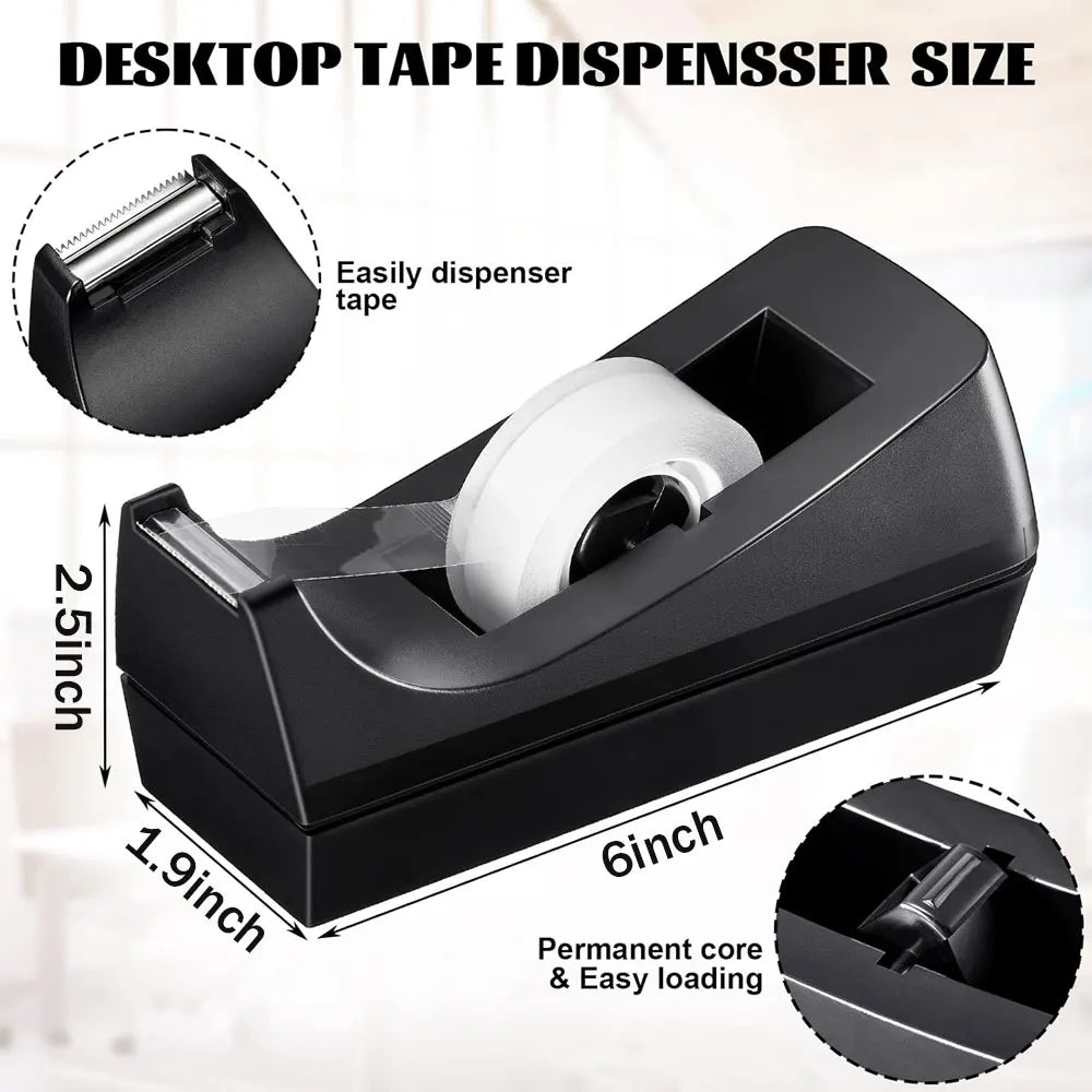 1pc black tape holder, desktop tape holder with non-slip base, suitable for office, home and school (tape not included).