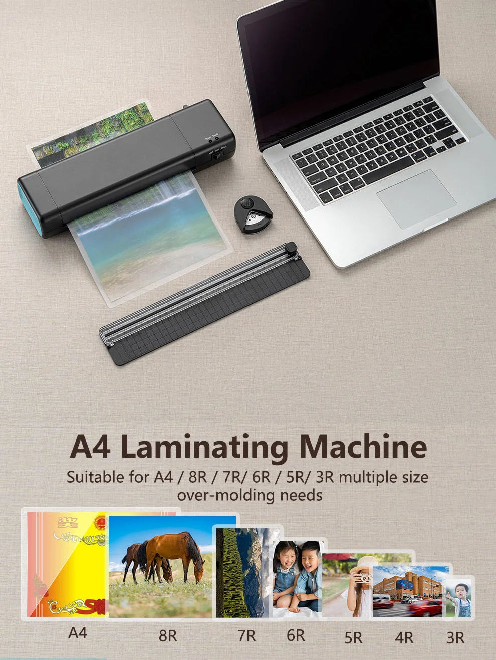 SealPro 9" Hot & Cold Laminator Kit – Fast A4 Laminating Machine with 10 Pouches for Home, School & Office