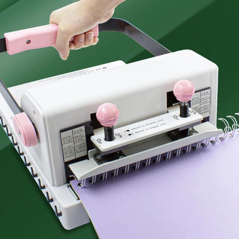 WireBind 2:1 Double Wire Binding Machine – 20-Page Single-Pass Punch