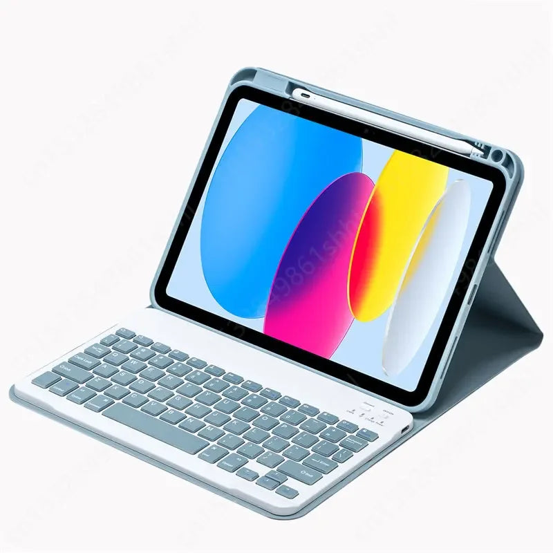 Bluetooth Keyboard Case for iPad – Detachable Leather Cover with Pencil Holder (Multiple Models)