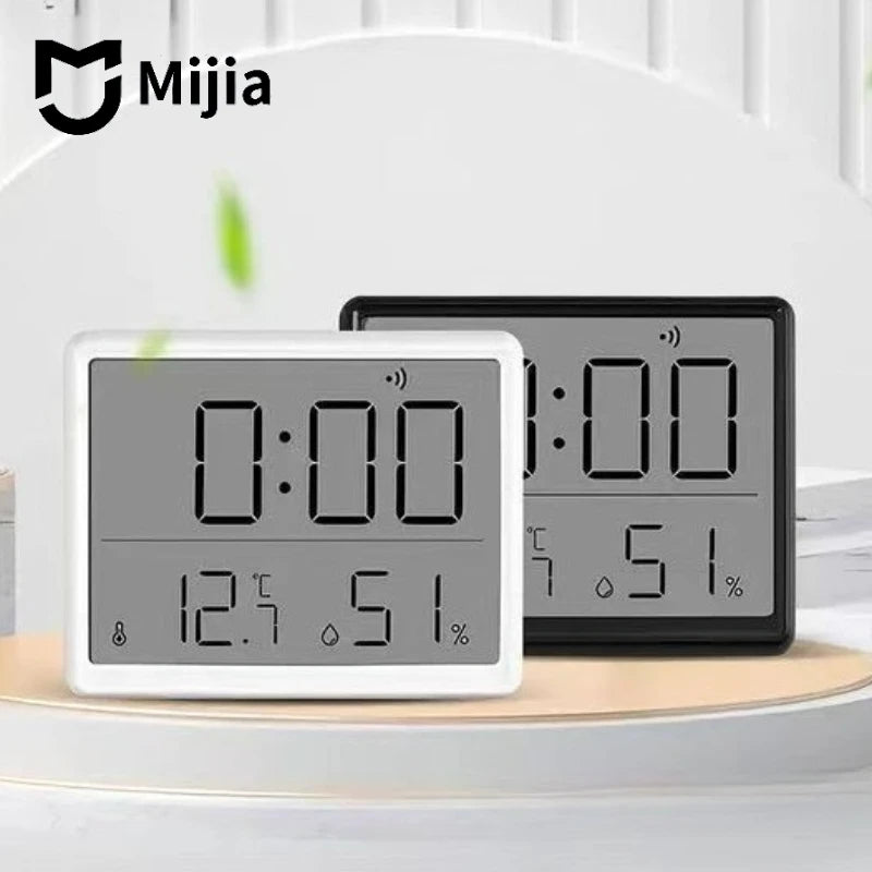 MIJIA 3.7 Inch Large LCD Digital Wall Clock Humidity Thermometer Calendars Display Magnetic Mounted Alarm Clock Household Tool