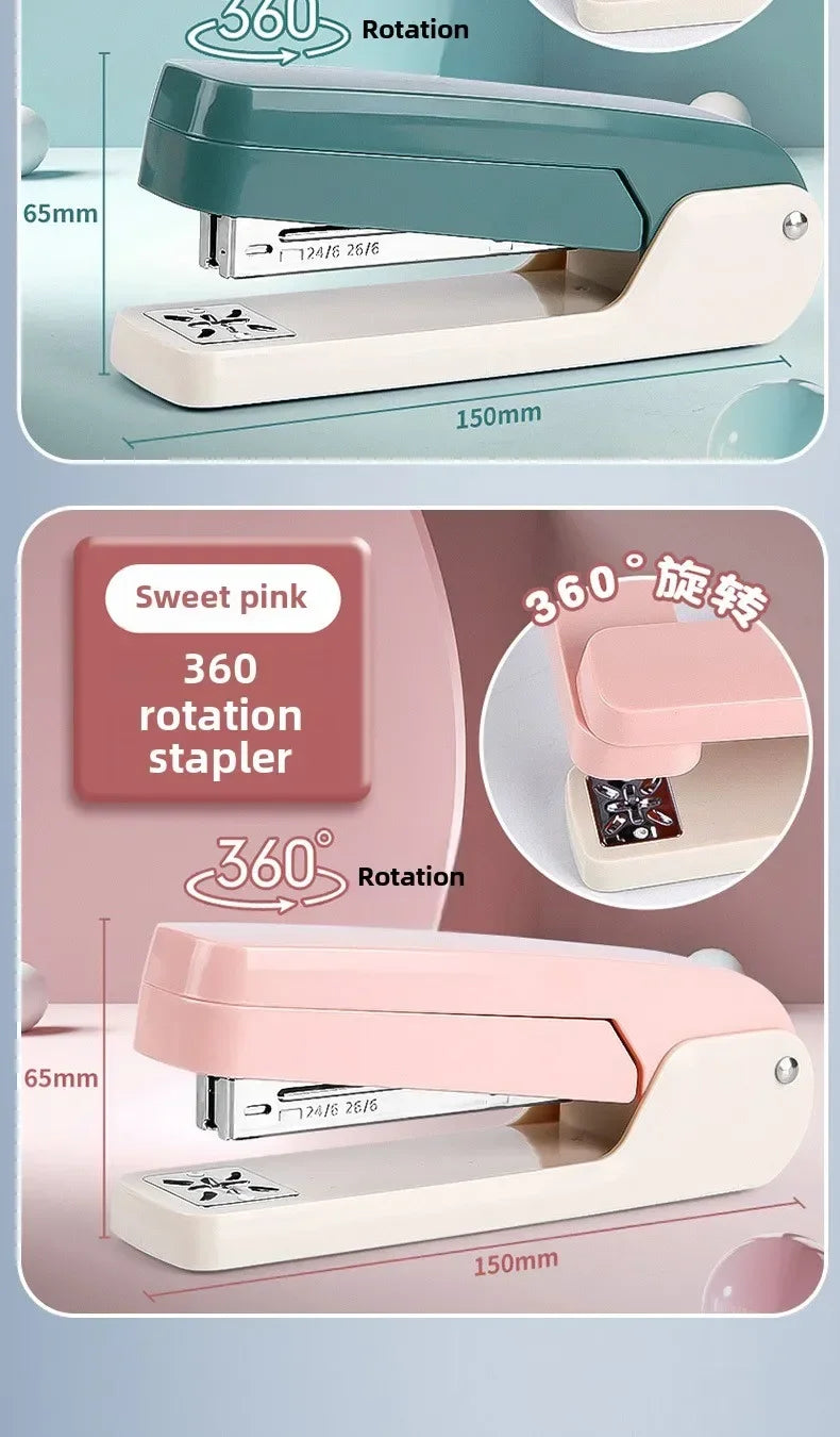 SpinStaple 360° Rotatable Stapler with Built-In Staple Remover