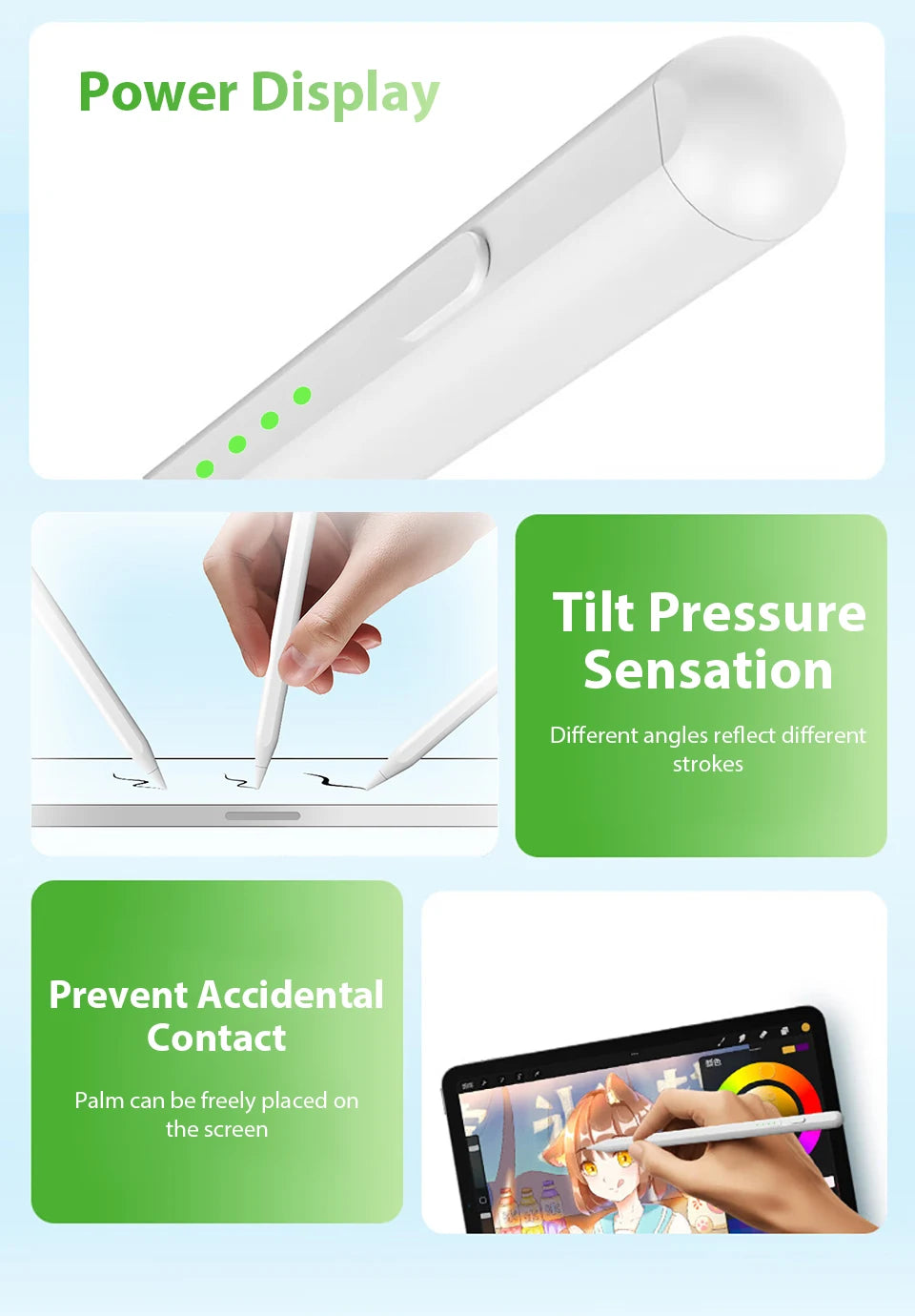 For Apple Pencil For iPad A16 Pro 13 11th M5 M4 12.9 Air 11 M3 M2 5 4 3 Stylus Pen 10 9 10th 9th Generation Mini 7 6 Touch Pens