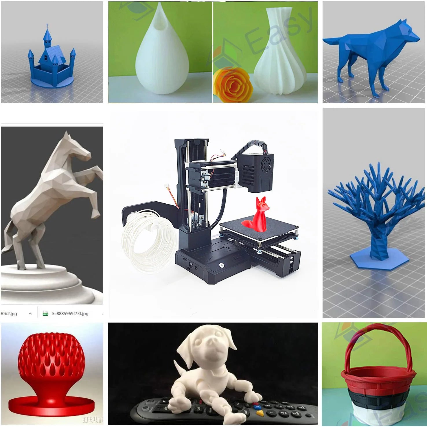 EasyThreed K9 Mini 3D Printer – Entry Level FDM, PLA & TPU Filament, 1.75mm