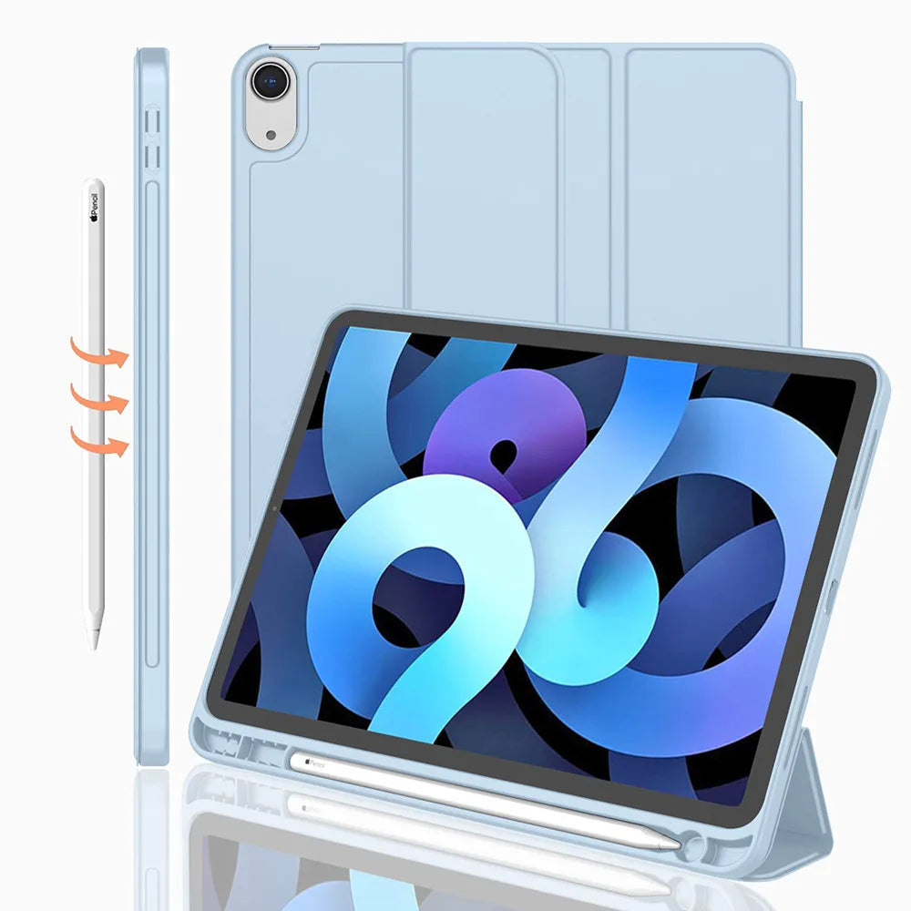 iPad Protective Case – Full-Cover Anti-Drop Silicone Shell with Pen Slot (9.7" & 11")