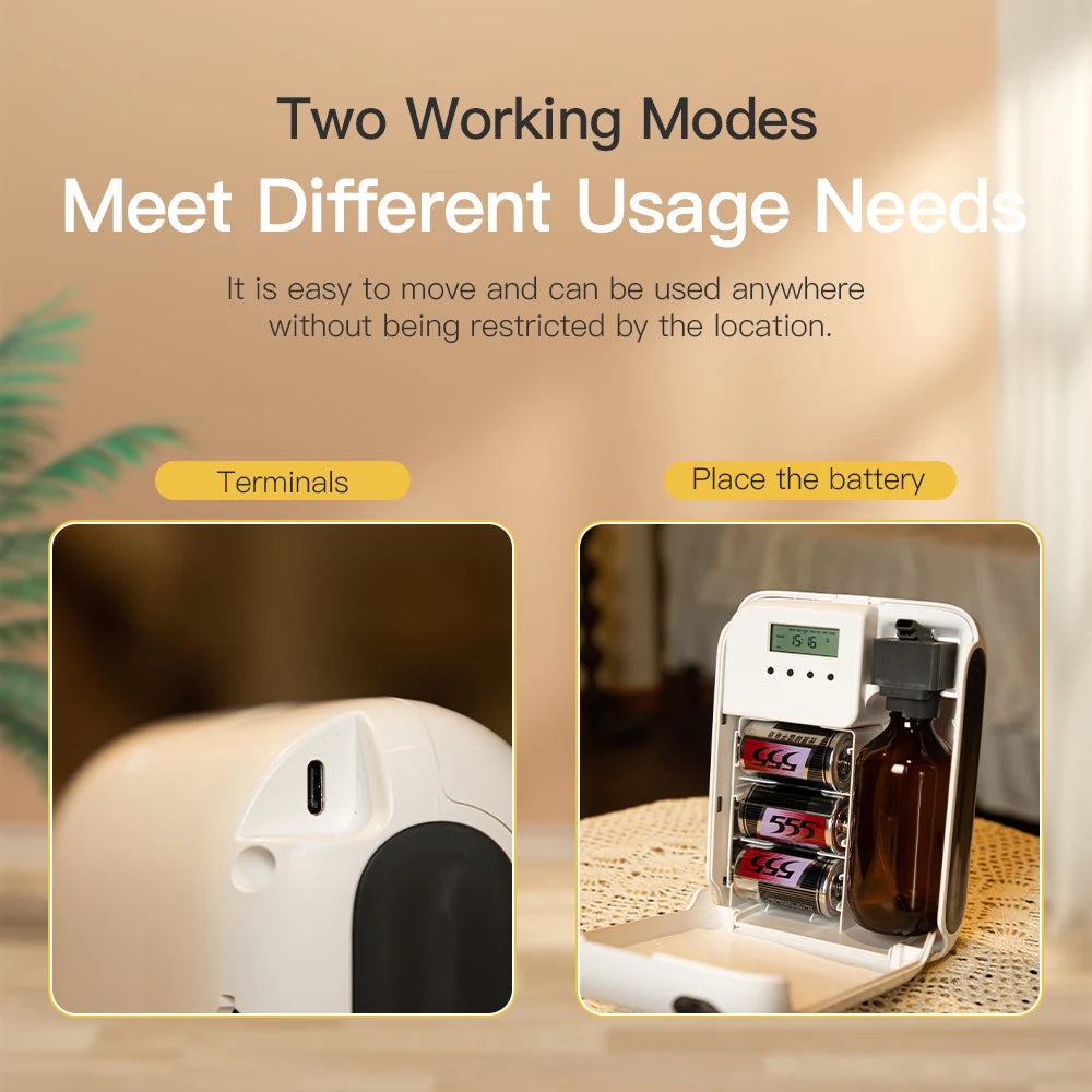 NAMSTE 300m³ Battery-Powered Aromatic Oil Diffuser – 200ml Electric Home Fragrance