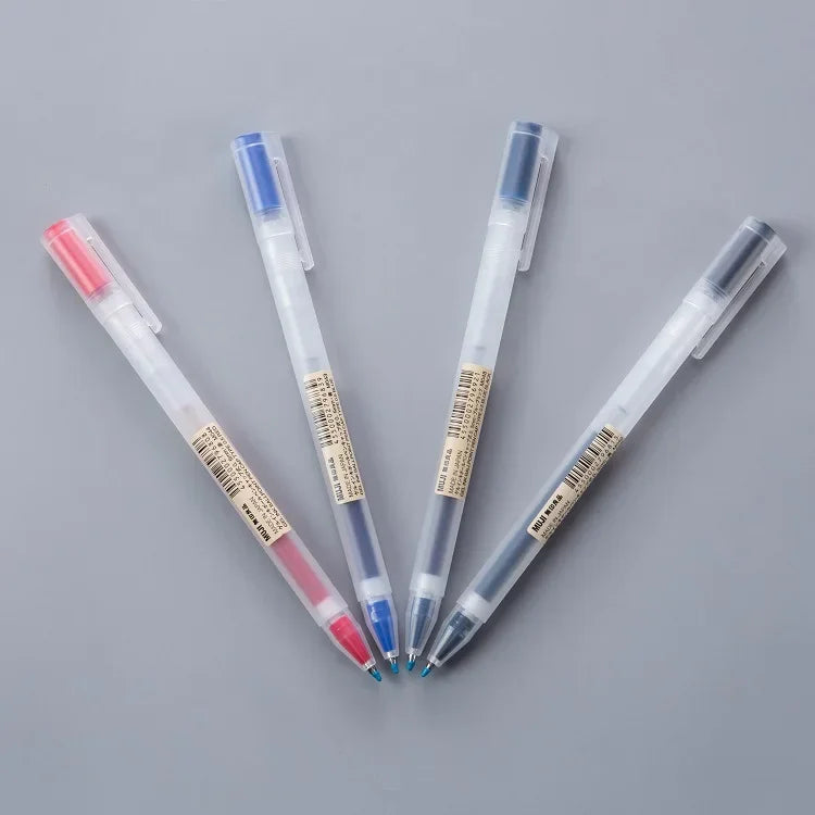 MUJI-Style Gel Pen Set – 3-Pack, 0.38mm / 0.5mm Fine Tip Japanese Stationery